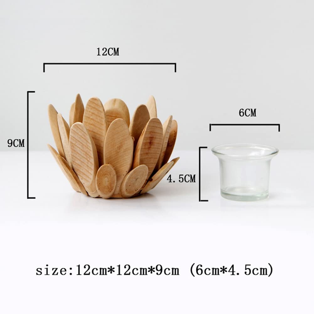 Candlestick Holders Candle Holder Nordic Wooden Petal Candle Holder Modern Farmhouse Style Home Room Desktop Candlestick Decoration Ornaments Candle Holders
