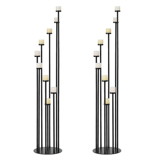 Fullvaseer Black 9 Arm Floor Candle Holder Candelabra for Home Decor, Weddings, Dinner Parties Formal Events