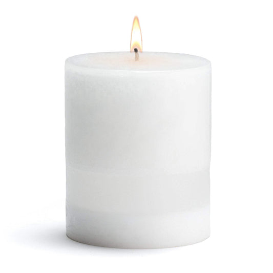 3x3 Scented Pillar Candle – White Tea & Ginger Root, Fresh Clean Fragrance with Warm Spice Notes, Clean Burn Decorative Pillar Candle for Home Décor & Gifting