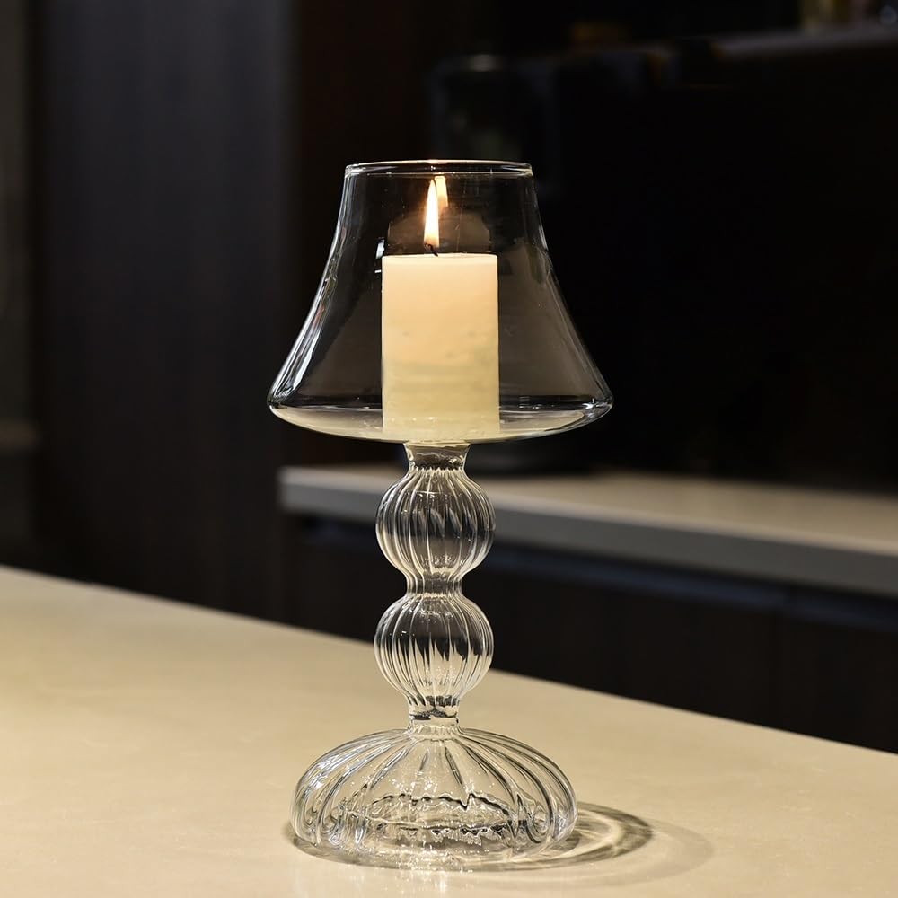 Candlestick Holders Light Luxury Transparent Glass Candlestick Home Table Decoration Wedding Shooting Props Candlestick Candle Holders
