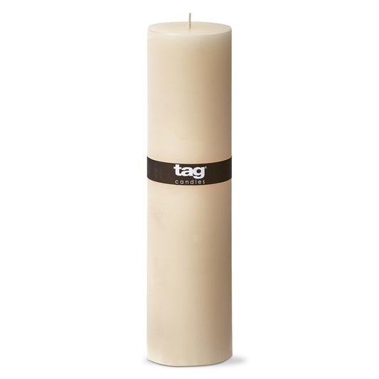 TAG Chapel 3X12 Ivory Pillar Paraffin Wax Candle Unscented Drip-Free Long Burning 175 Hours for Home Decor Wedding Parties Dining Dinner Kitchen Table Tabletop Living Room End Table Decor Decoration