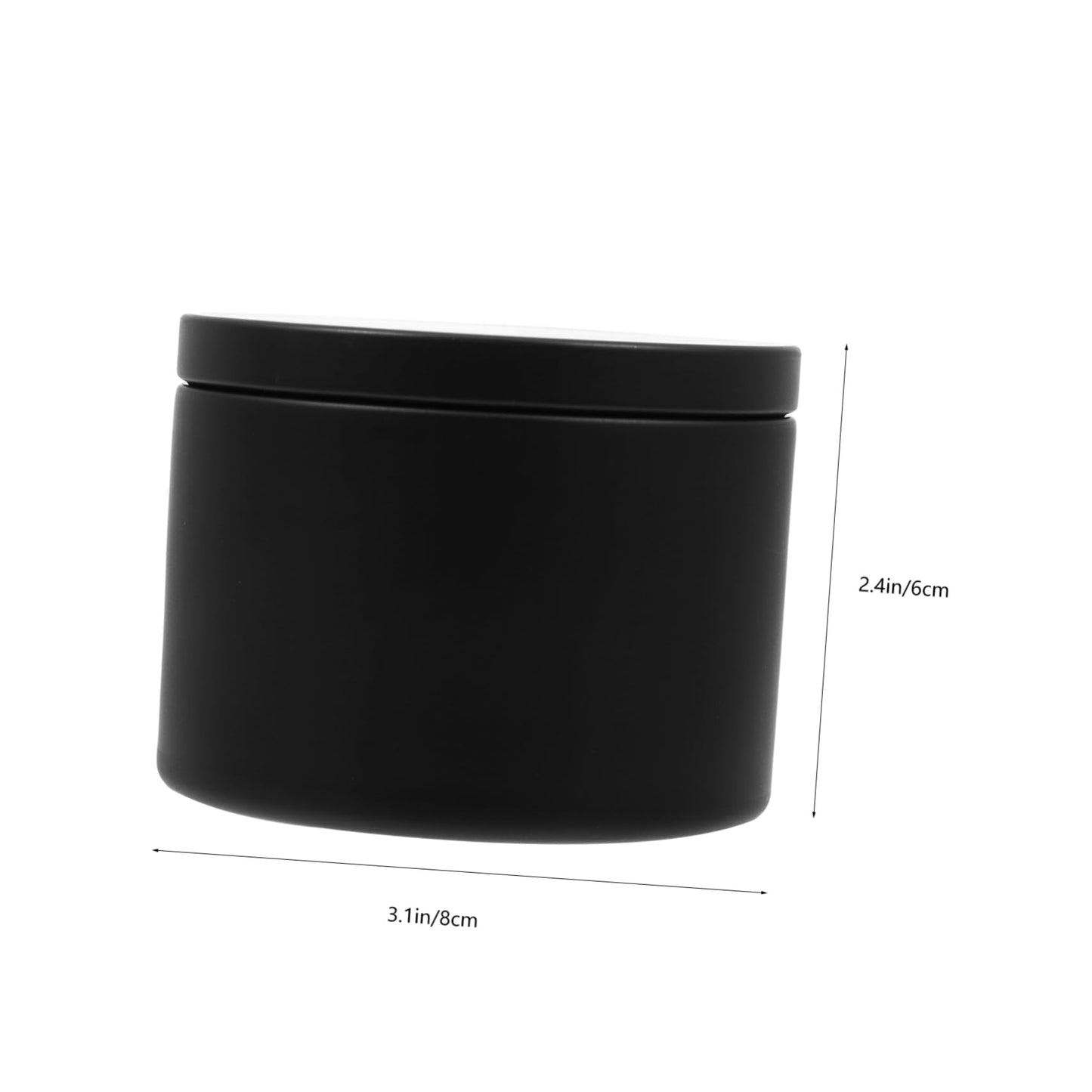 COHEALI 3pcs Empty Iron Candle Jars Metal Containers for DIY Candle Making Elegant Design for Home Weddings Parties Black Tinplate Holders