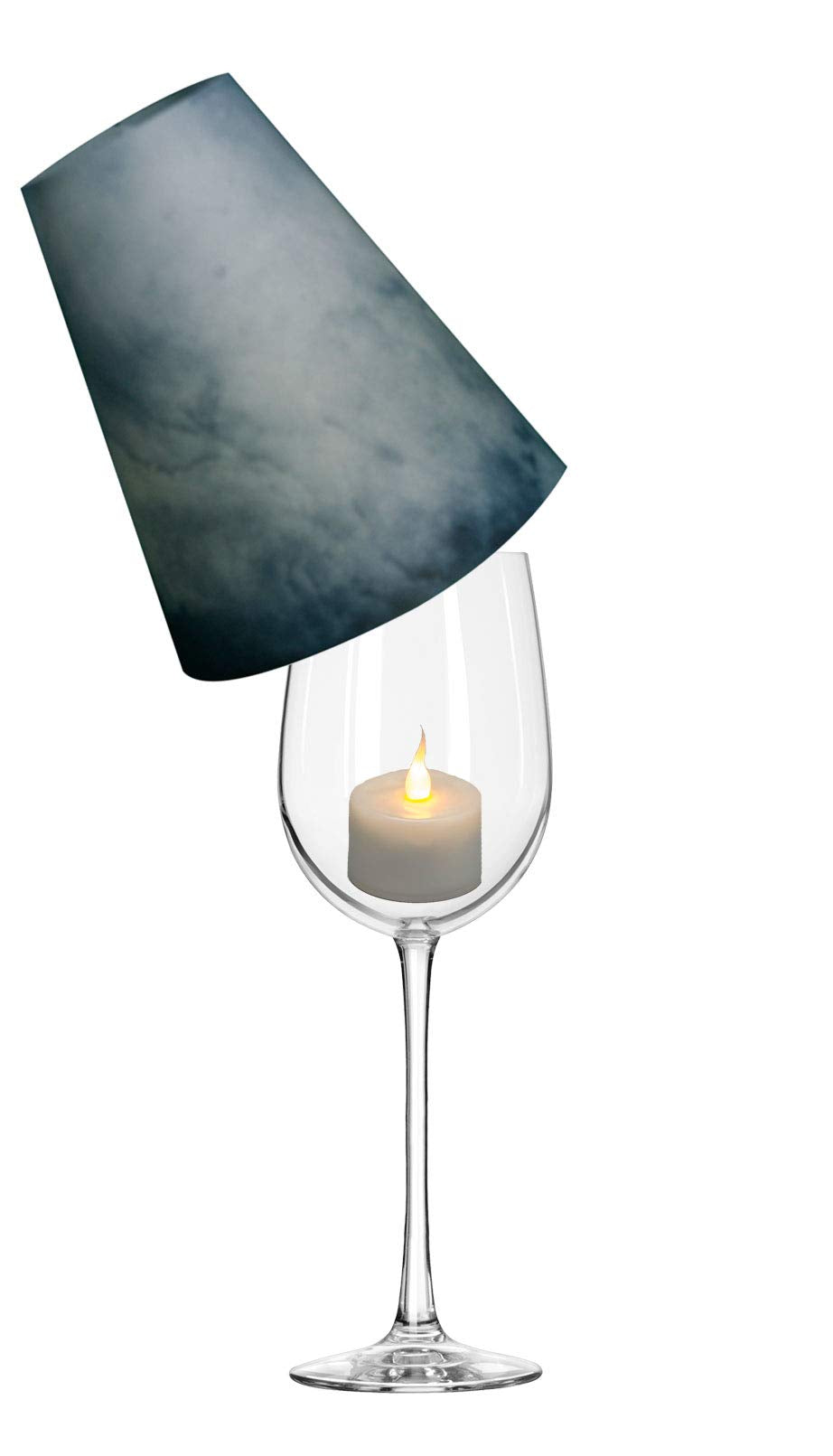 Royal Designs Vellum Tea Light Paper Wine Glass Lampshade, Blue Sky, Set of 20 (TLS-1003A-20)