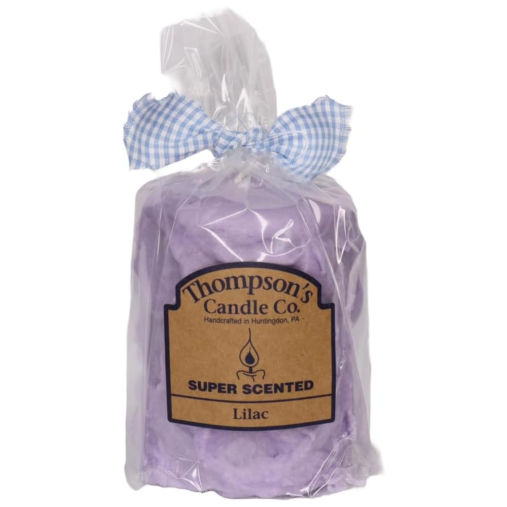 Thompson's Candle Co. Lilac Mason Jar Candle, 16 oz Soy Blend Wax, Long Burning Jar Candle with True-to-Life Lilac Blossoms Aroma, Handcrafted in The USA