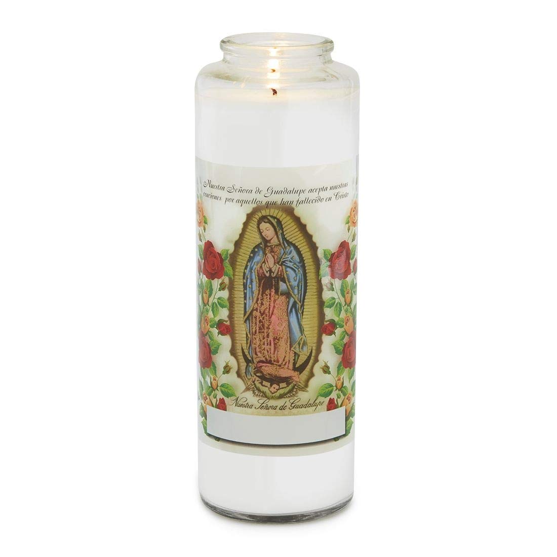 Root Candles Prayer Candles Clear Glass Devotional 7-Day Prayer Candle, 1-Count, Day of The Dead (Spanish)