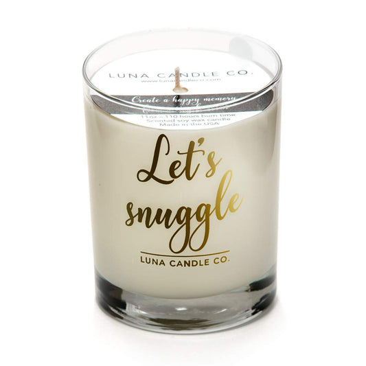 Summer Decor Lavender Jar Candle with Hints of Geranium, Luxurious Soy Wax 11oz. Glass, Long Burning Up to 110 Hours of Burn Time, Low Smoke, Aromatherapy, Spa- Let's Snuggle