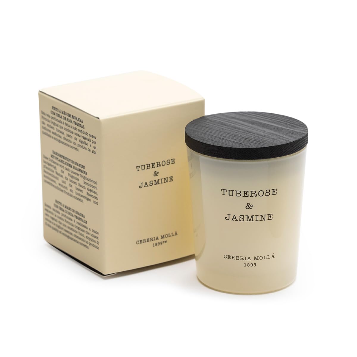 CERERÍA MOLLA 1899 | MINI Turberose & Jasmine Candle | 70 g Aromatic Candles | 20 Hours Burn Time | Candle with Natural Fragrances | Recyclable Packaging | Artisan Candle