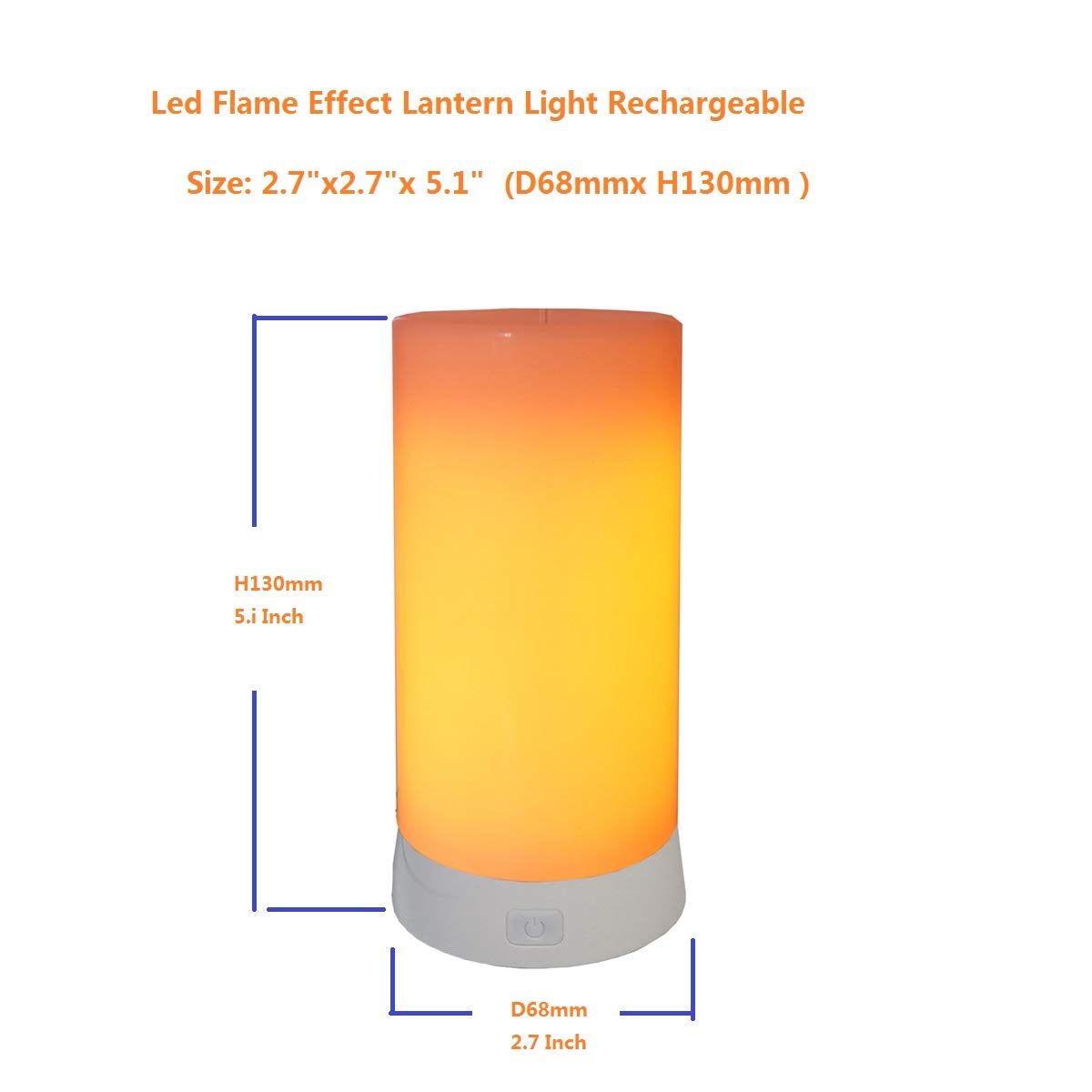 Led Flame Effect Lantern Light Usb Rechargeable Flameless Candle 4 Modes Remoted Flickering Flame Effect Mood Light Flameless For Holdiday Halloween Christmas Party Bar Decor Birthday Gift (1 Pack)