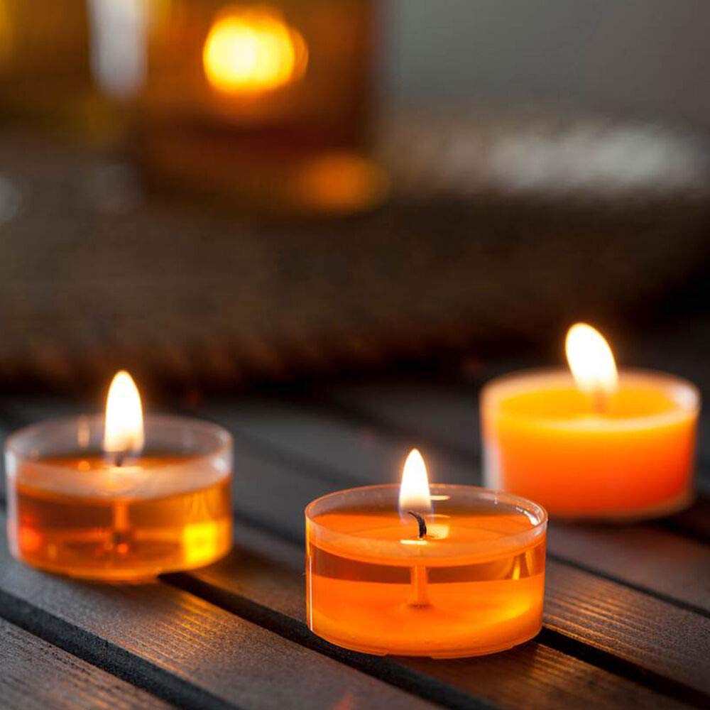 Spaas 24 Scented Clearlights, Tealights in Transparent Clear Cup, 4.5 Hours, Sparkling Times