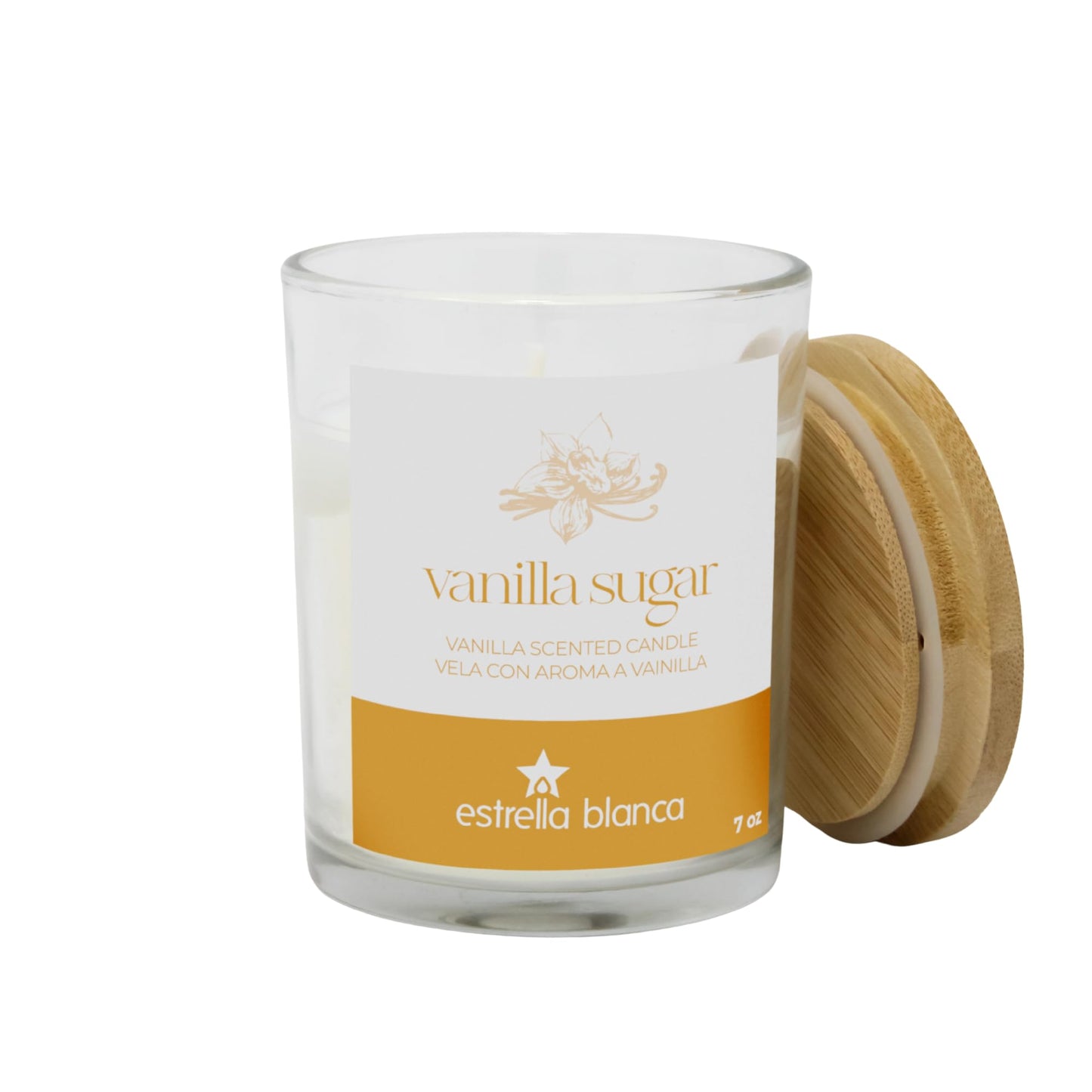 Estrella Blanca 7oz Vanilla Sugar Fall Scented Candles for Home, Aromatheraphy Candles Gifts Set for Women & Men.