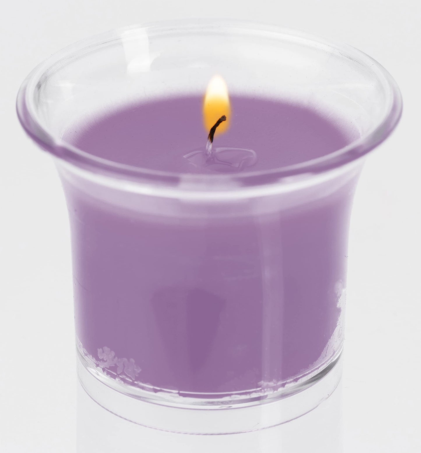 HYOOLA Clear Cup Scented Votive Candles - Vanilla Lavender - 12 Hour Burn Time - 4 Pack - European Made