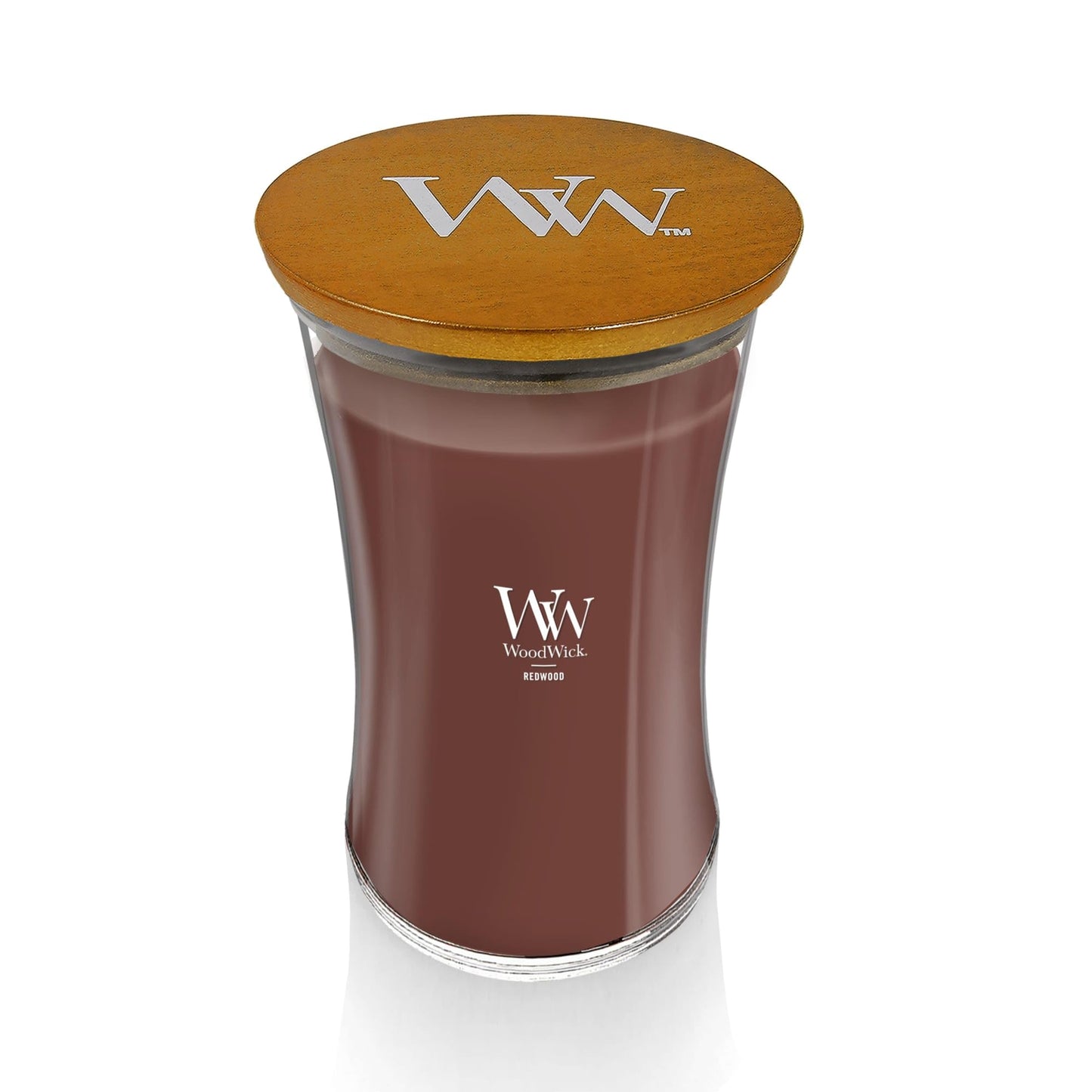 WoodWick Redwood Holiday Candle Gifts for Women and Men, 21.5 oz Large Hourglass Candle with Crackling Wick