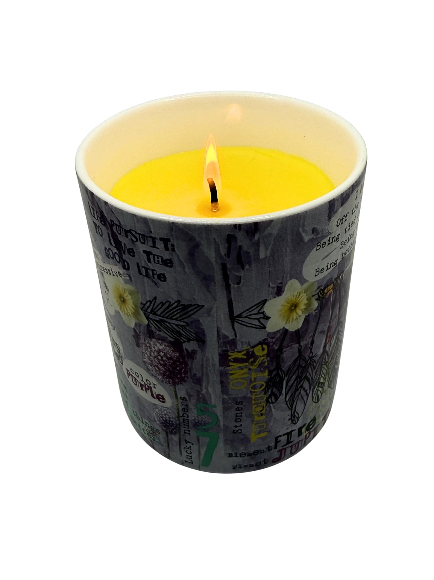 Taurus Zodiac Candle – Jasmine Scented Soy Candle for Self Care & Relaxation – Zodiac Birthday Gift – 80 Hour Burn – Reusable Ceramic Jar