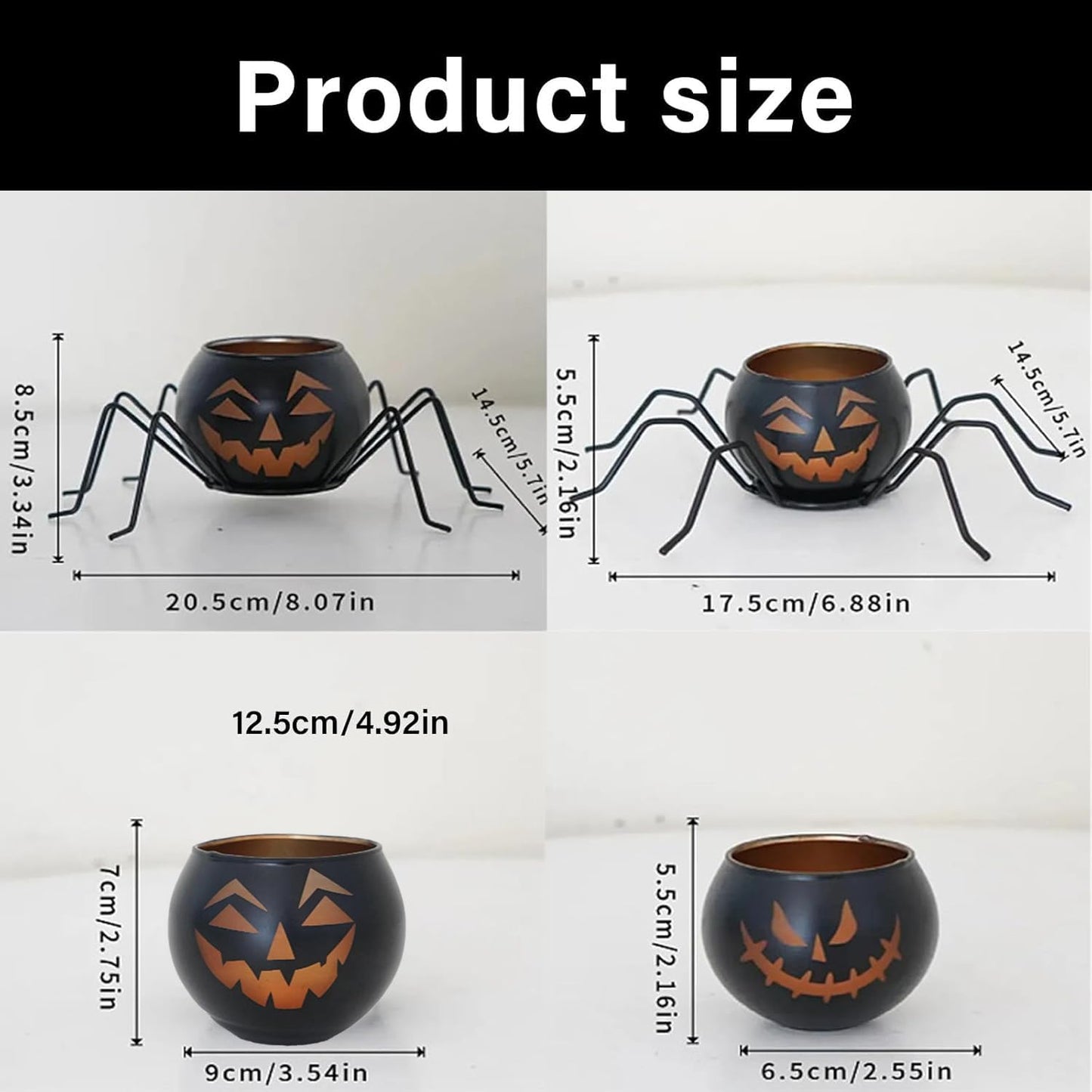 Candle Holders Bulk for Holiday Decor Indoor Outdoor Decorations for Halloween Party Table Kitchen Fireplace Bookshelf Desk Table Seasonal Display