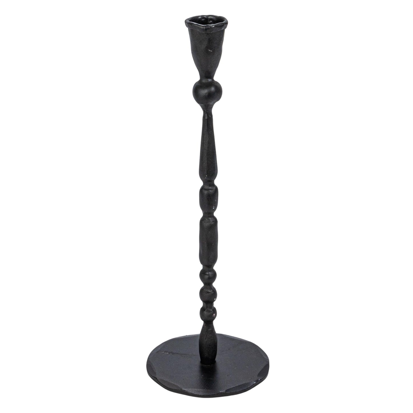 Creative Co-Op Decorative Hand-Forged Metal Taper Holder, Black