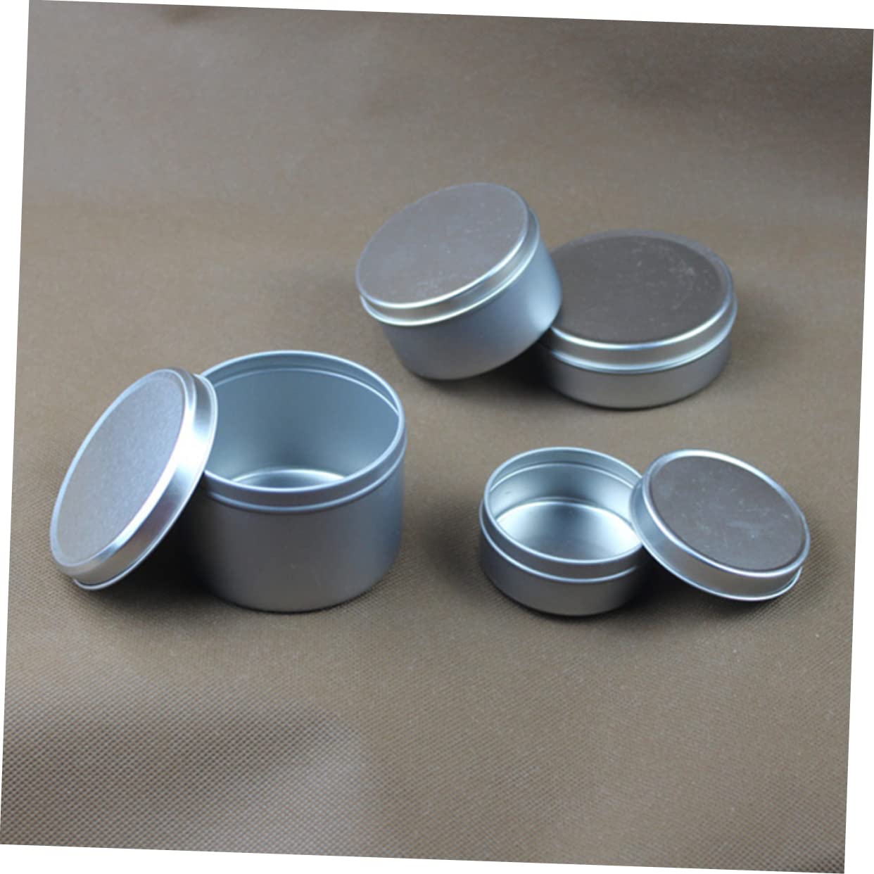 LALAFINA 4pcs Candle Making Kit Handmade Tin Containers for Scented Candles for Home Crafting Wedding Favors and Presentations