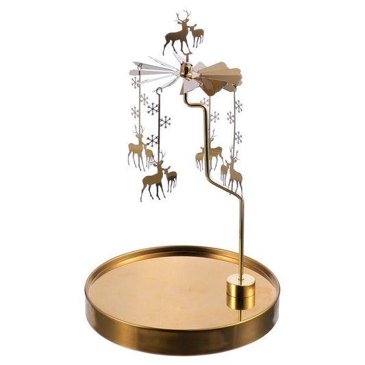 Luxshiny 1pc Romantic Metal Candle Holder Rotating Design for Elegant Table Decor for Home Restaurant Wedding and Holiday Gatherings
