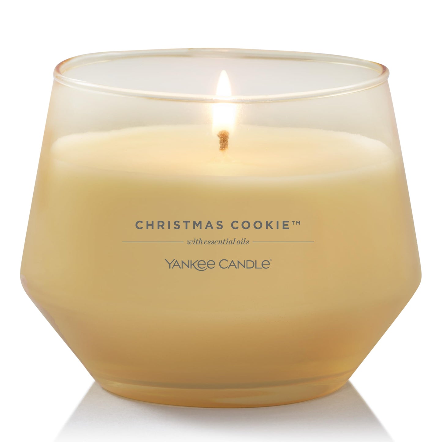 Yankee Candle Studio Scented Candle | Christmas Cookie Medium Candle | Long Burning Candles: 35-50 Hours | Stylish Glass Vessel Design with Cream Wax | Perfect Gifts
