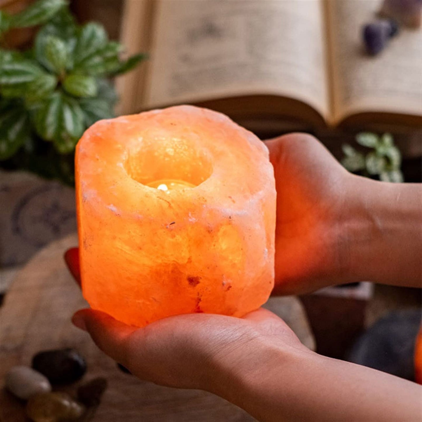 Candlestick Holders Table Center Decoration Fashion Candle Holder Rose Mineral Salt Wax Candlestick Ornament Gift Candle Holders