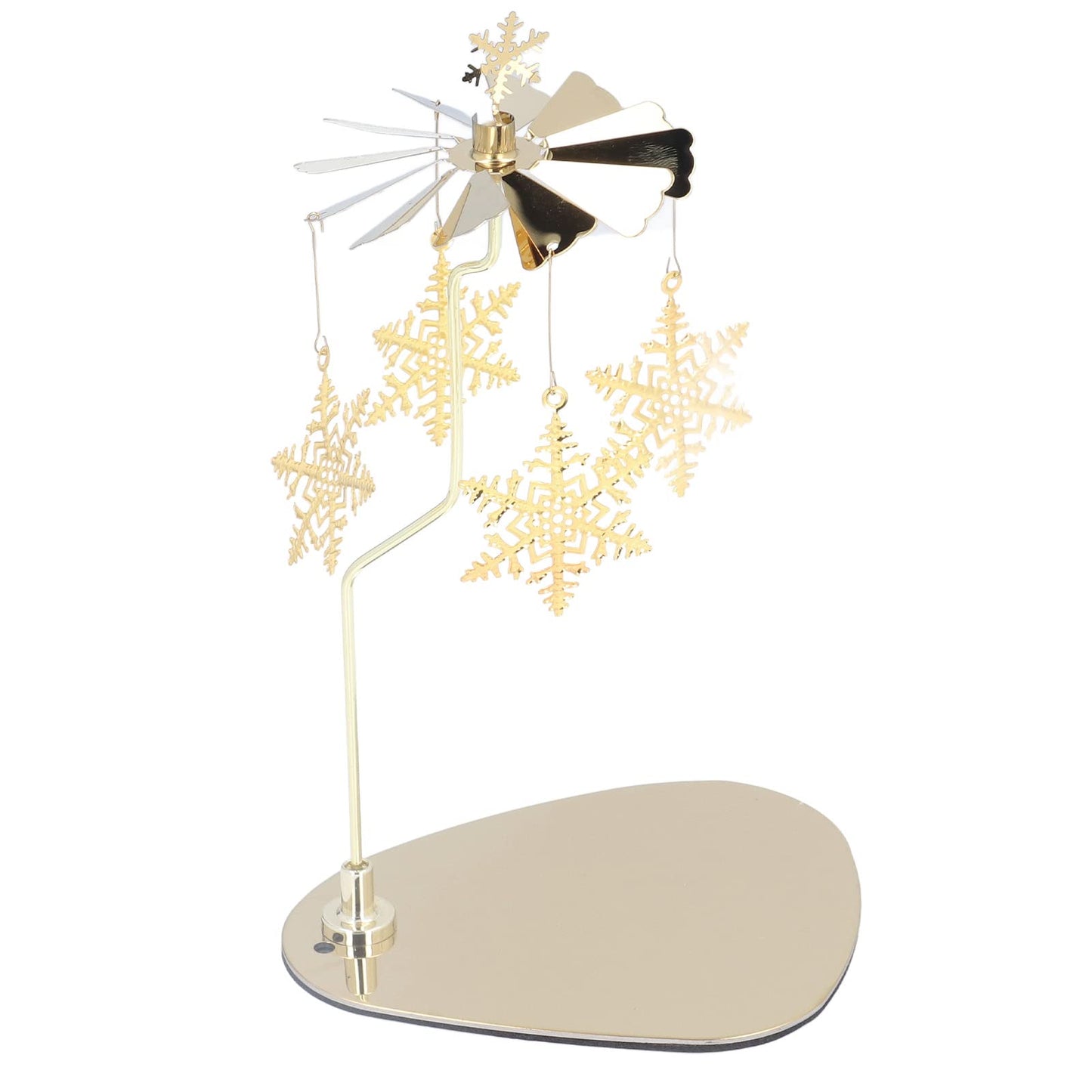 Rotating Candle Holder, Stainless Steel, Magnetic Design, Auto Rotation, for Home Decor, 7.1 Inch Height, European Style