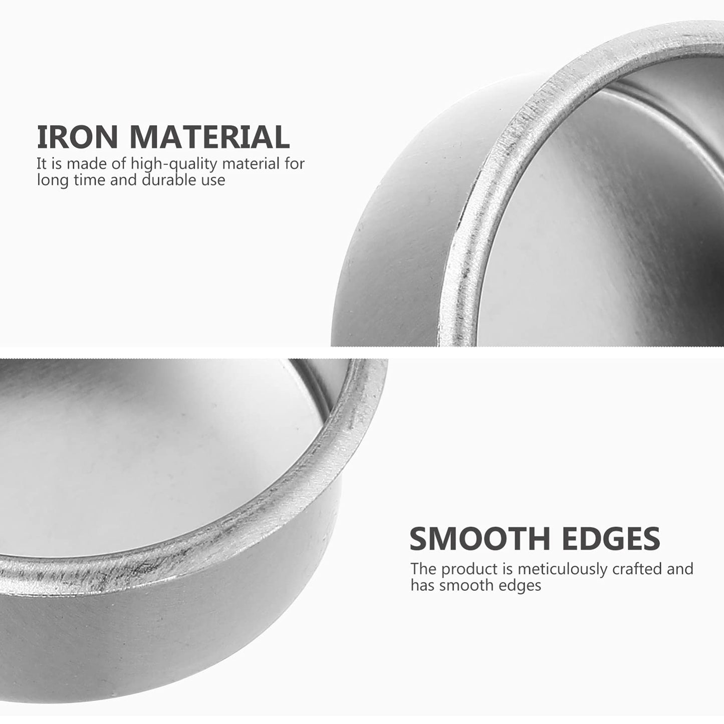 Uonlytech 20Pcs Tea Light Tins Cups Metal Tea Light Case Containers Empty Scented Candle Cup DIY Tealight Candle Holders for Christmas Wedding Table Decoration