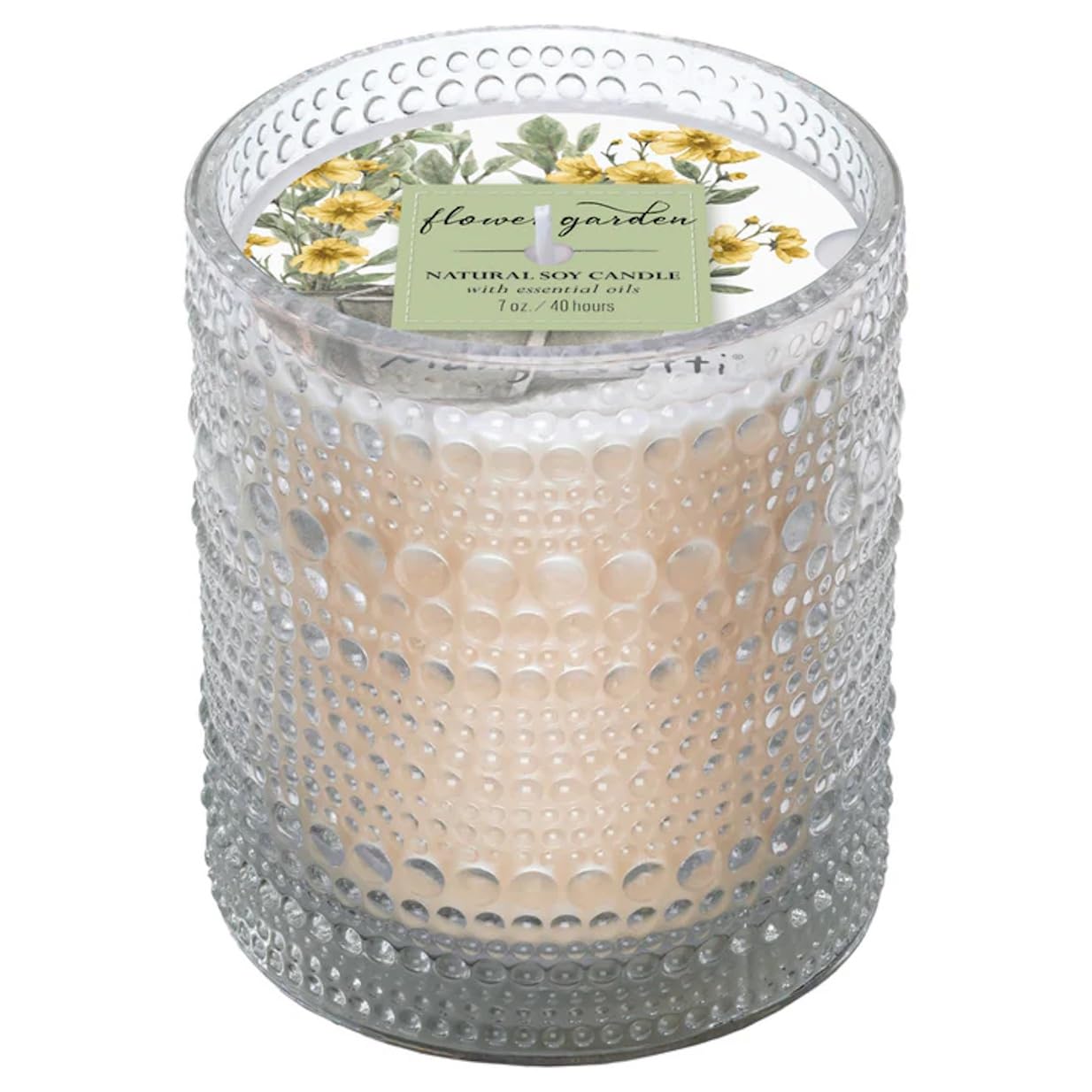 Mangiacotti Scented Aromatherapy Candle Made in The USA Hand-Poured Fragrant Candles in Glass Holder 40-Hour Burn Time, 7-Ounce, Flower Garden