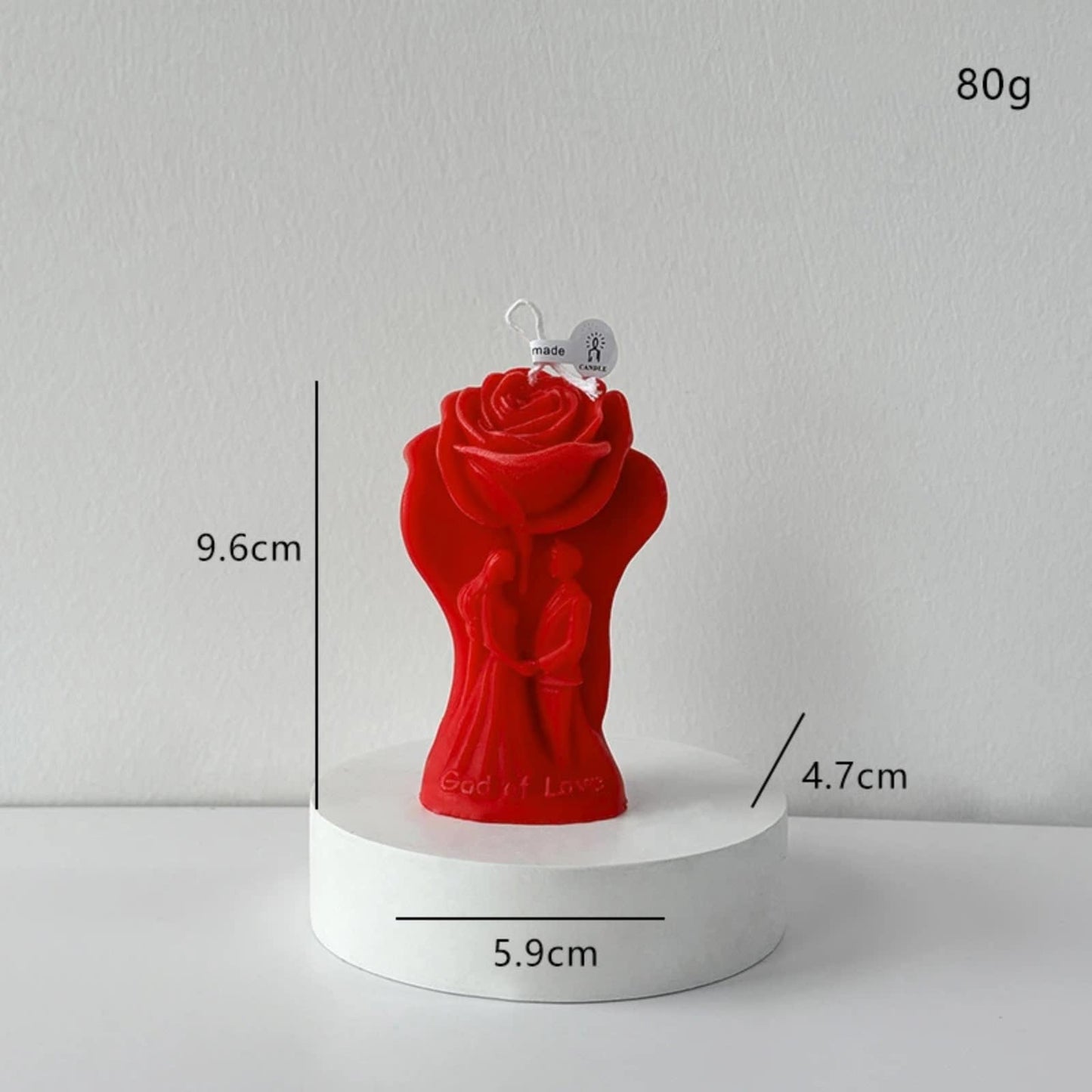 3pcs Valentine's Day Rose Couple Aromatherapy Candles, Romantic Wedding Decoration Gift Candles