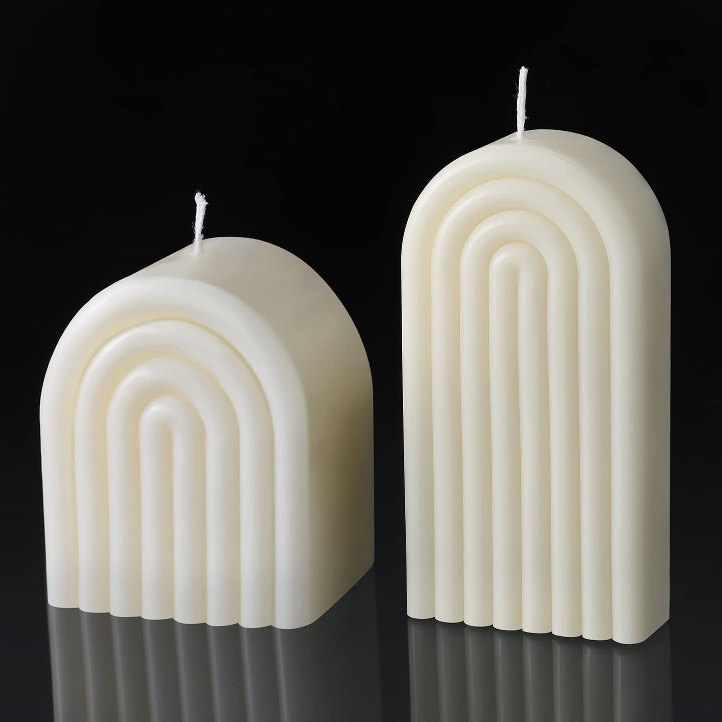 Roowest 2 Pcs Arch Shaped Aesthetic Candles Goddess Cool Soy Wax Trendy Female Women Scented Candle Decorative for Home Table