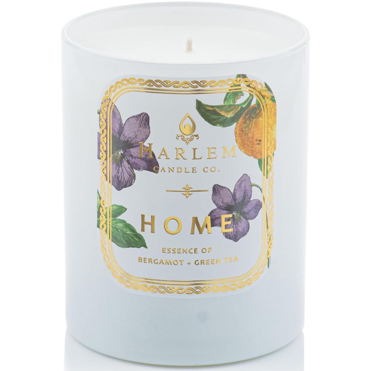 HARLEM CANDLE CO. Home - Luxury Scented Soy Candle, 11 oz - 80-Hour Burn Time | Bergamot, Jasmine, Sandalwood, Mandarin Orange and Green Tea Leaves | Scented Candles for Home