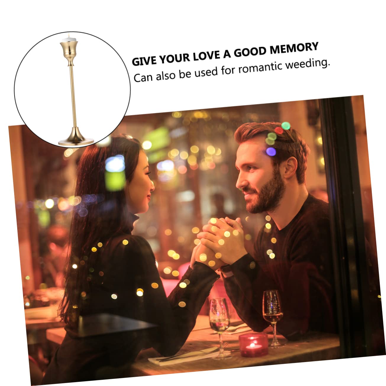HOMOCONO Iron Candlestick Holder Retro Style Candle Holder Decor Unique Iron Desktop Ornament for Home Decoration Weddings Parties and Anniversaries for Friends and Family