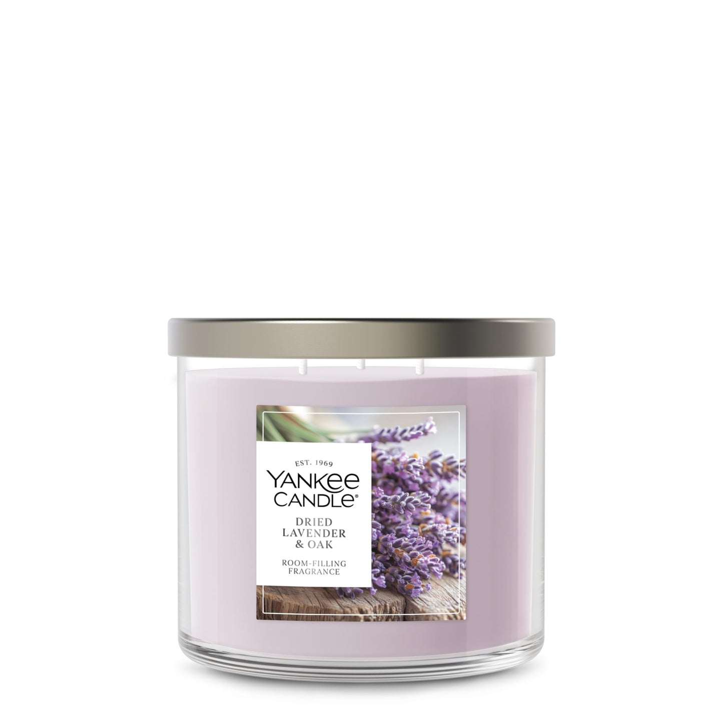 Yankee Candle Dried Lavender & Oak, Scented Candle, 14.5oz 3-Wick Candle Jar with up to 40 Hours Burn Time, Giftable