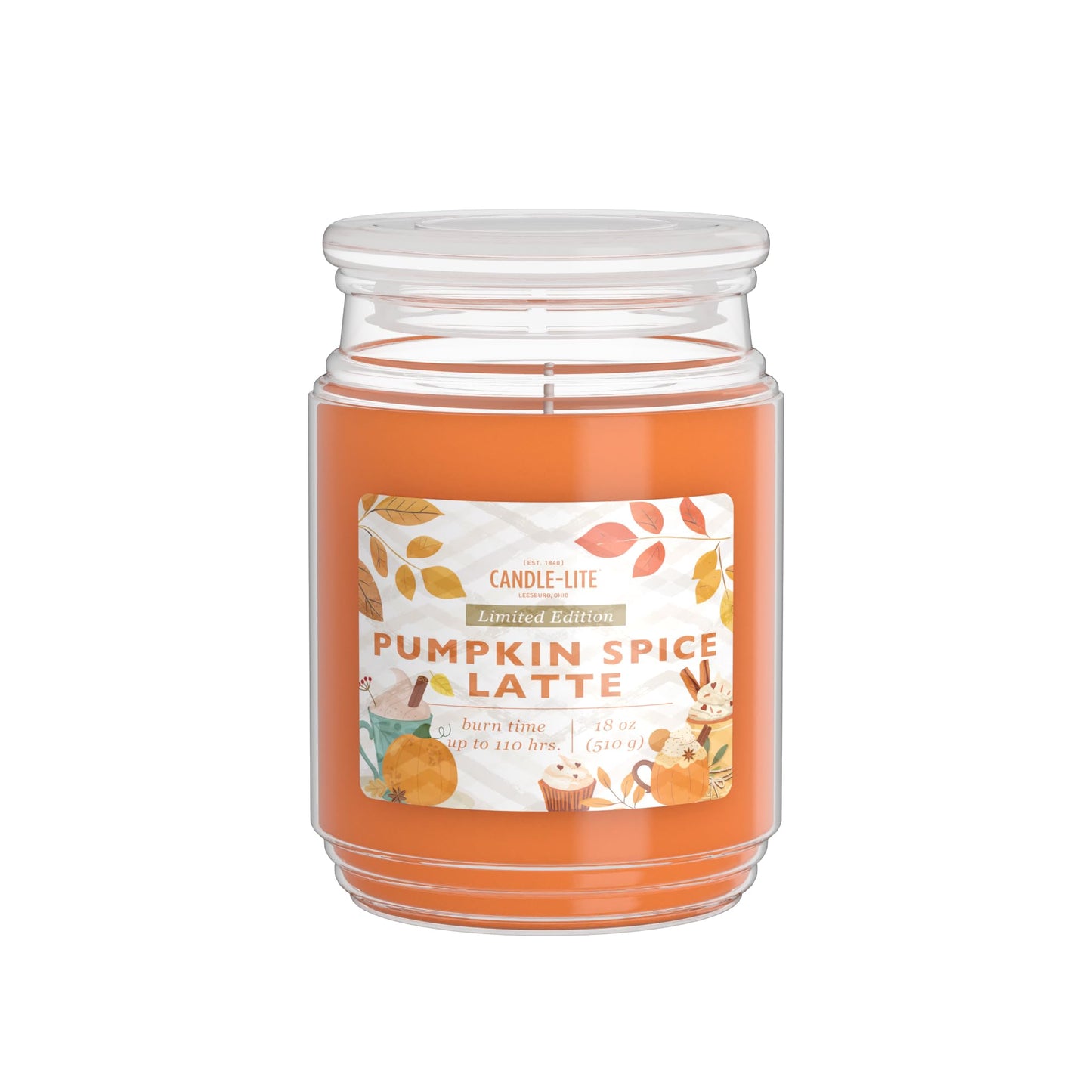 Candle-lite Halloween Scented Candles, Pumpkin Accord with Buttercream, 18 oz Jar, 110 Hour Burn, Fall Scented Candle for Home Decor, Single-Wick, Proudly Poured in USA, Halloween Candle Decoration