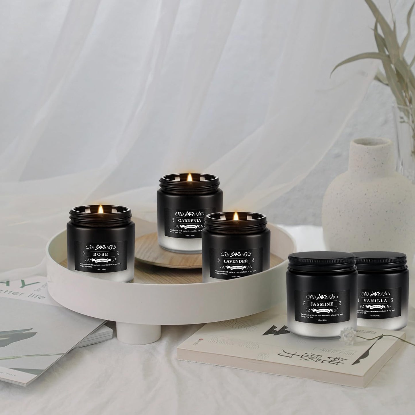 CLTNIKET 12-Pack Scented Candles Set - Men Candles for Home Scented, 3.5oz Soy Wax, Long Lasting Candle, Soy Candle Gifts Set for Men, Birthday, Valentine, Christmas, Anniversary Present