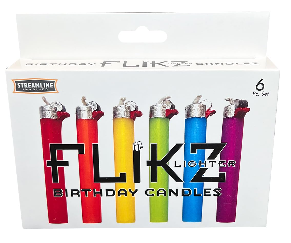 Streamline Imagined Decorative Birthday Candles - Flikz (6 Candle Pack)