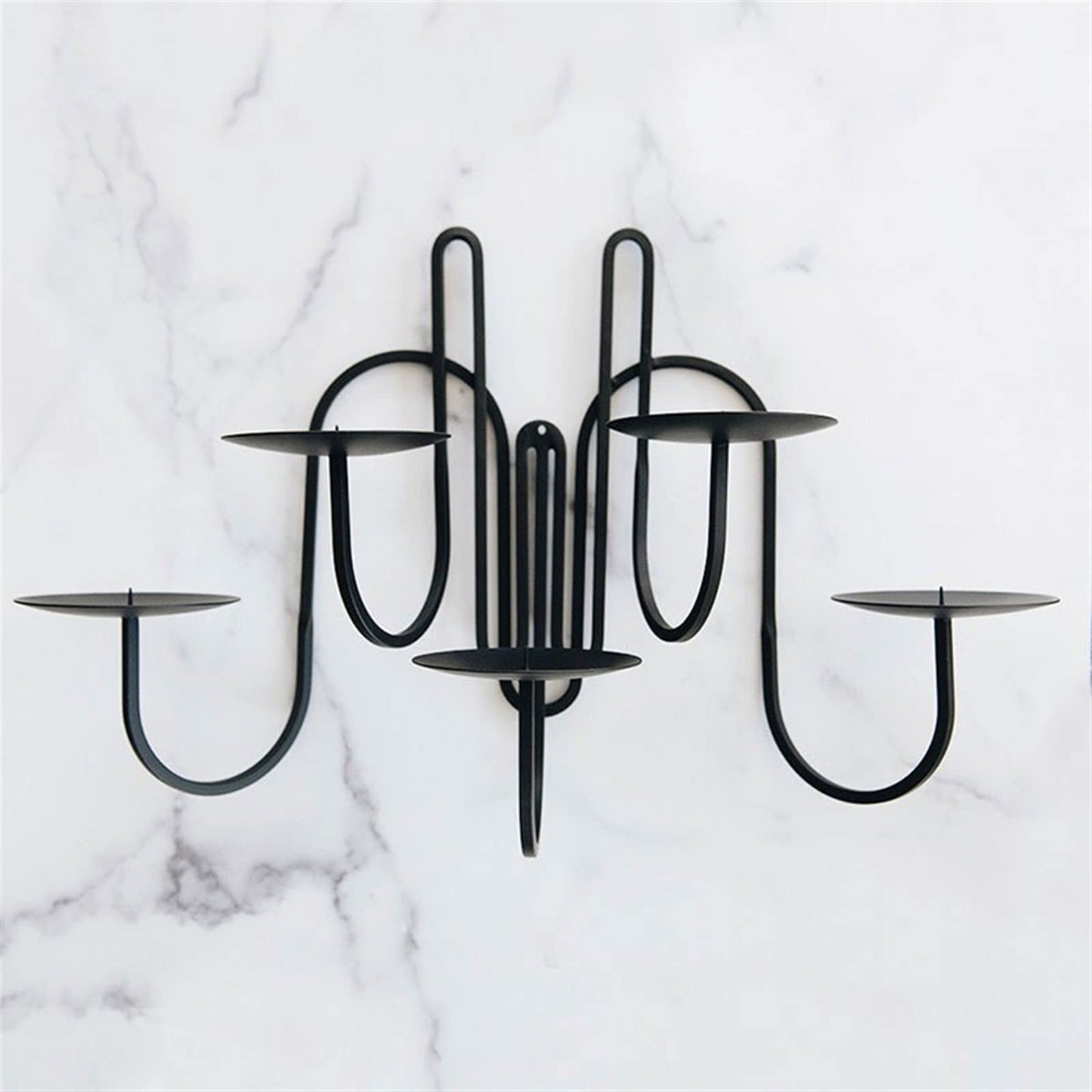 Decorative Candlestick European Light Luxury Iron Wall Mounted Candlestick Simple Living Room Porch Corridor Candle Holder Candlestick