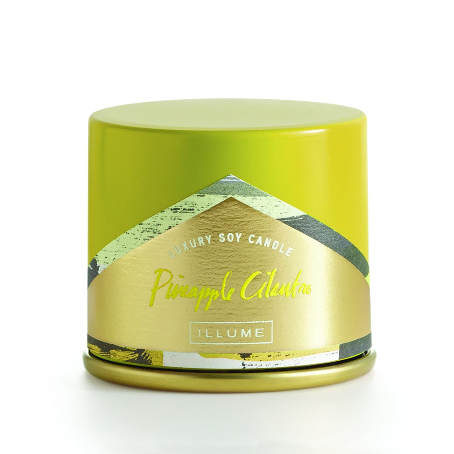Illume Pineapple Cilantro Soy Candle, Demi Vanity Tin, Yellow, 3 oz.