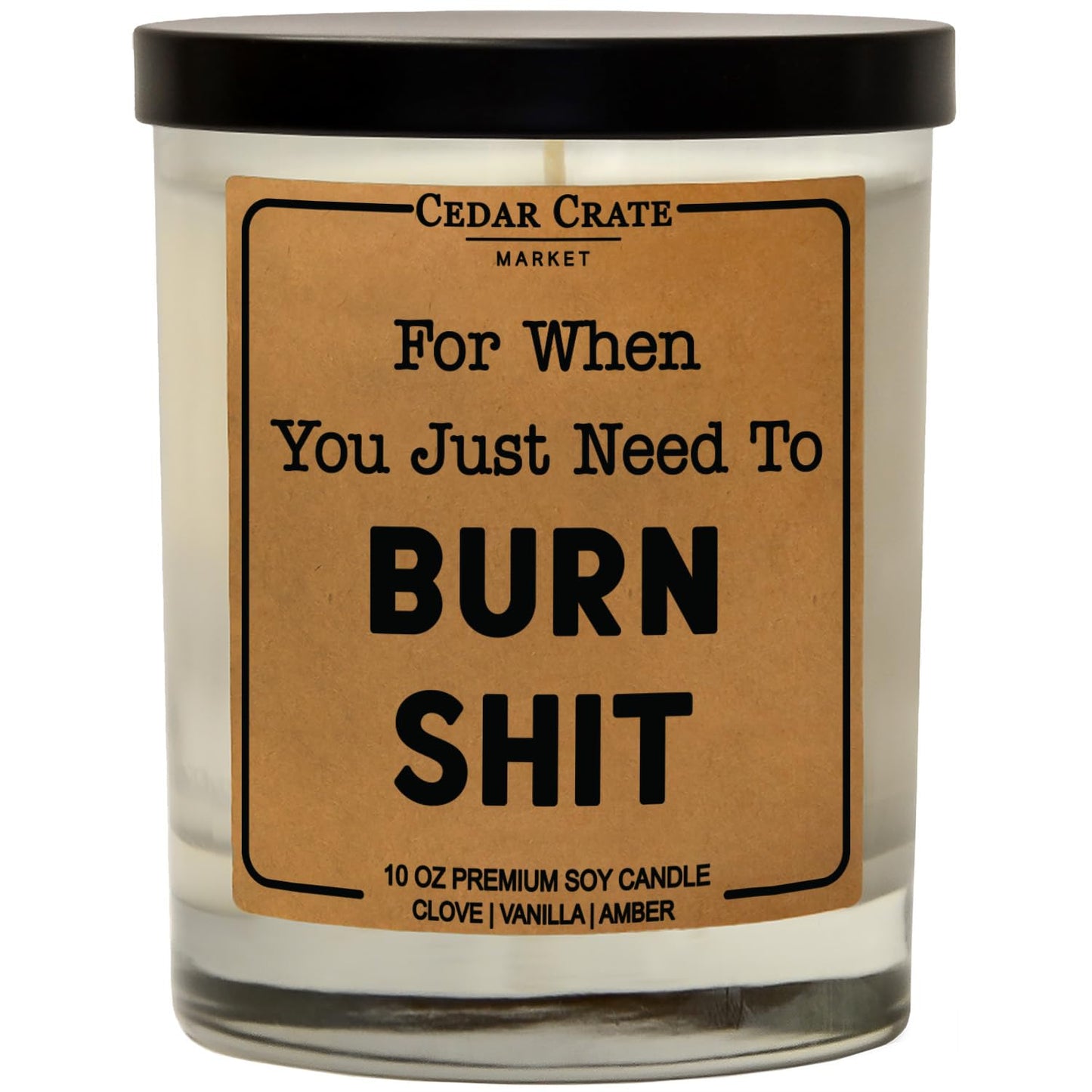 for When You Just Need to Burn S | Funny Candles for Adults | Profanity Candles | Naughty Birthday Candle for Men, Women | Inappropriate Gifts for Boss Coworkers | Gag Gifts Novelty Gift for Friends