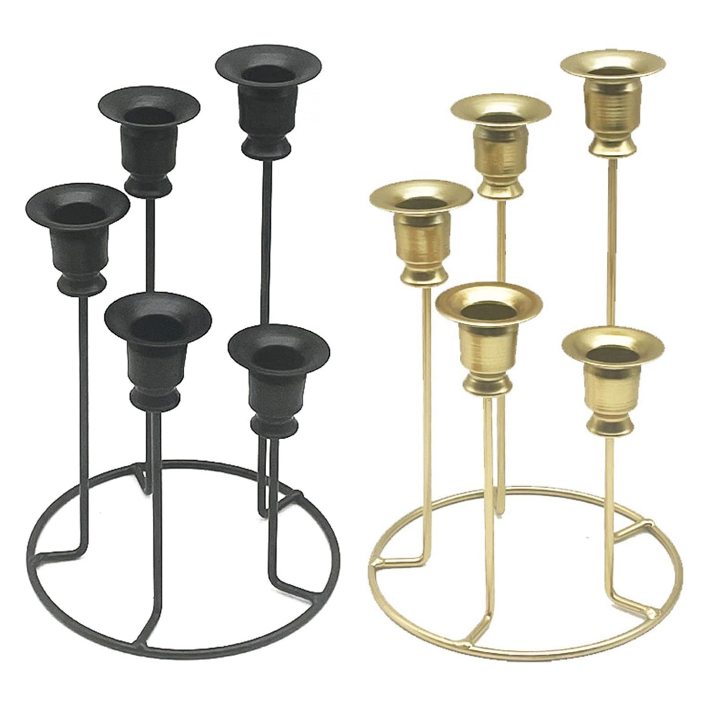 MIXIKE Candlestick Candle Holder 5 Branch Perfect for Holiday Birthday Candle Holder