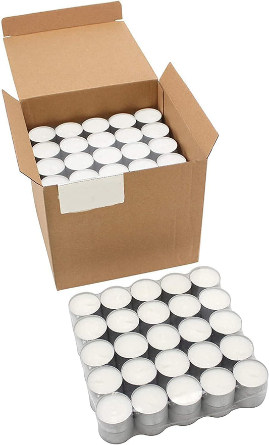 Tealight Candles Pure Wax Unscented Long Burning 9 Hours, White Unscented Candles(50 pic)
