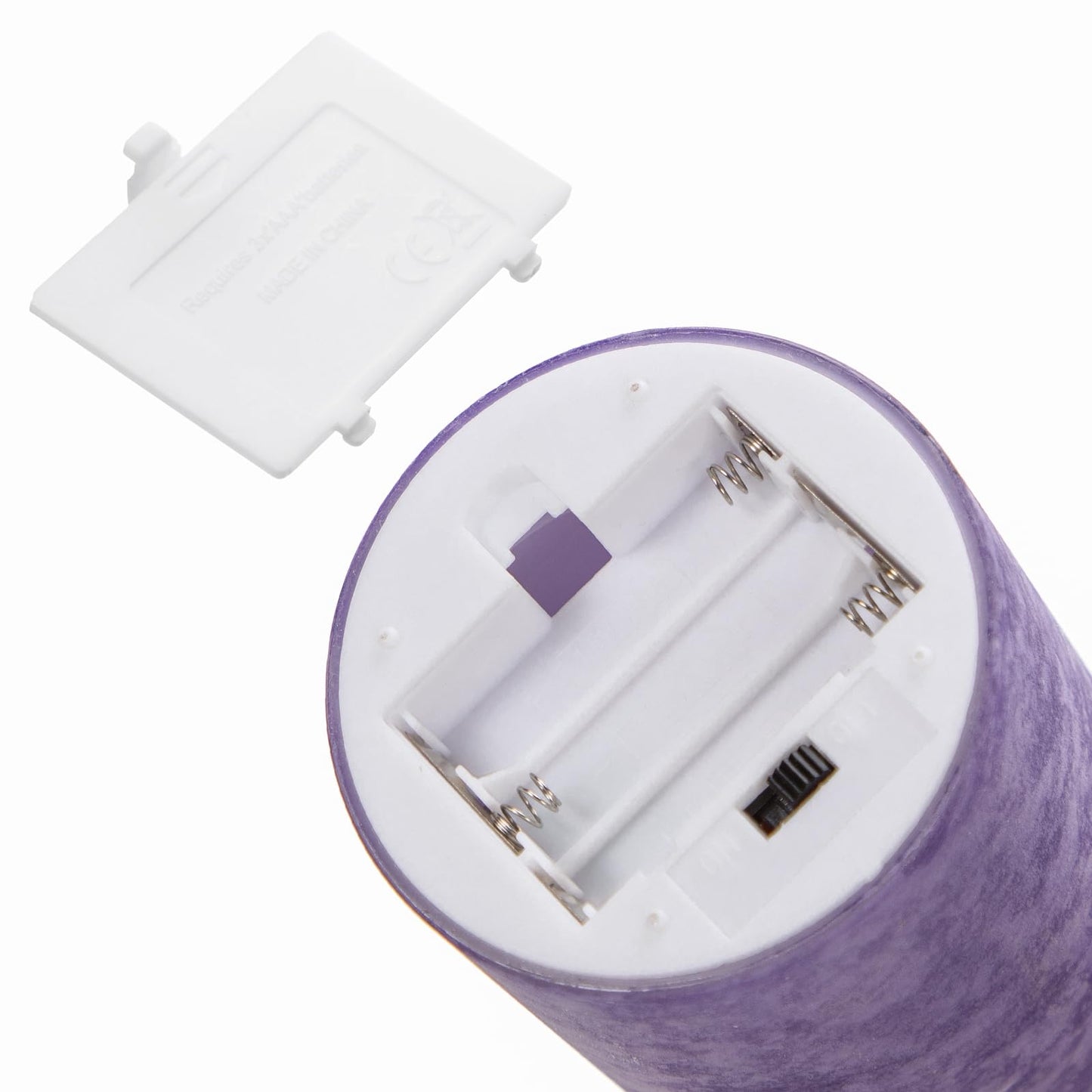 Mingfuxin Purple Flameless Candle with Remote, Battery Operated Led Candles with Timer for Home Fireplace Halloween Decorations