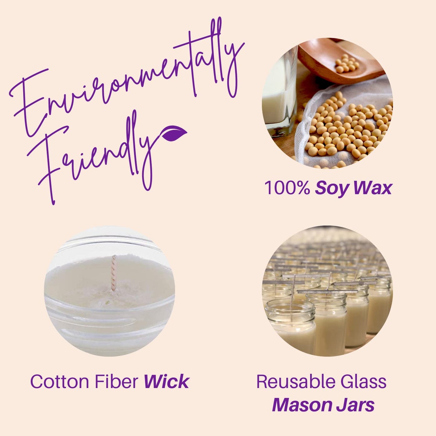 Nika's Home Vanilla Lavender Soy Candle - 12oz Mason Jar - Non-Toxic - Hand Poured in The USA, Long Burning 50-60 Hours Highly Scented All Natural, Clean Burning