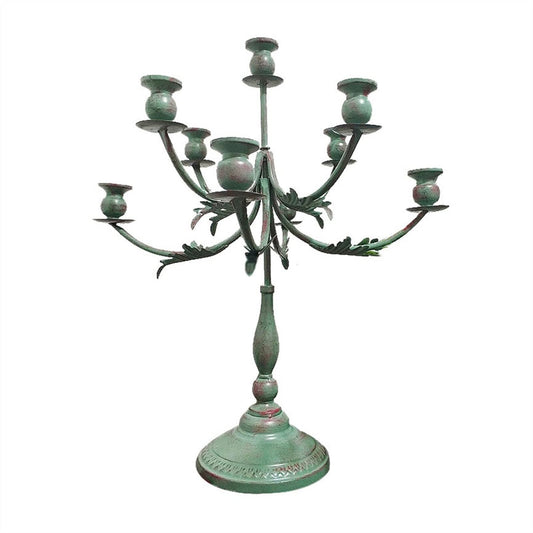 YUHUAWF Candle Holderss Vintage European Iron Candlestick Multi-Head Holder Living Room Courtyard Dining Decoration Decorative Candlestick