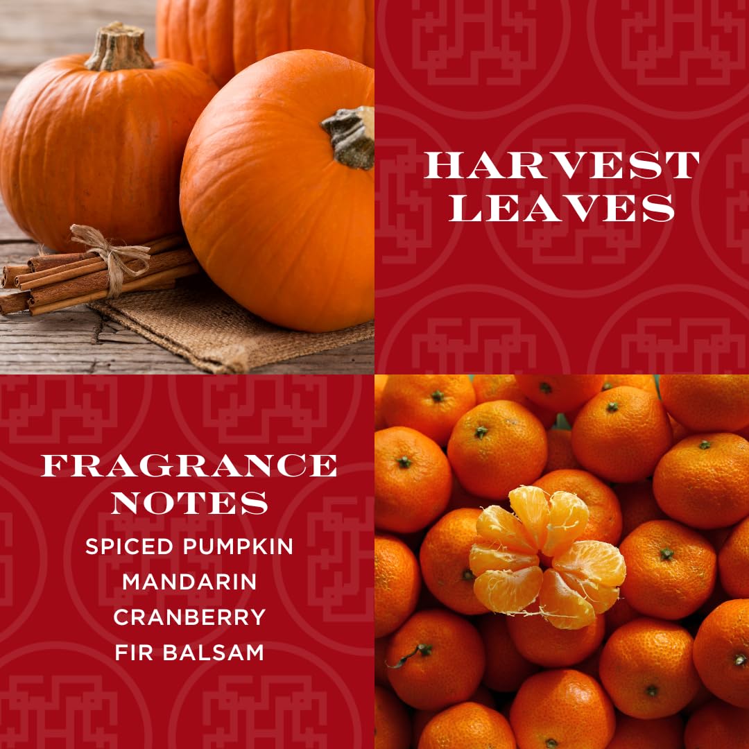 HomeWorx by SLATKIN + CO. Candle- Harvest Leaves, 8 oz. Premium Scented Candle - 25-35 Hours Burn Time