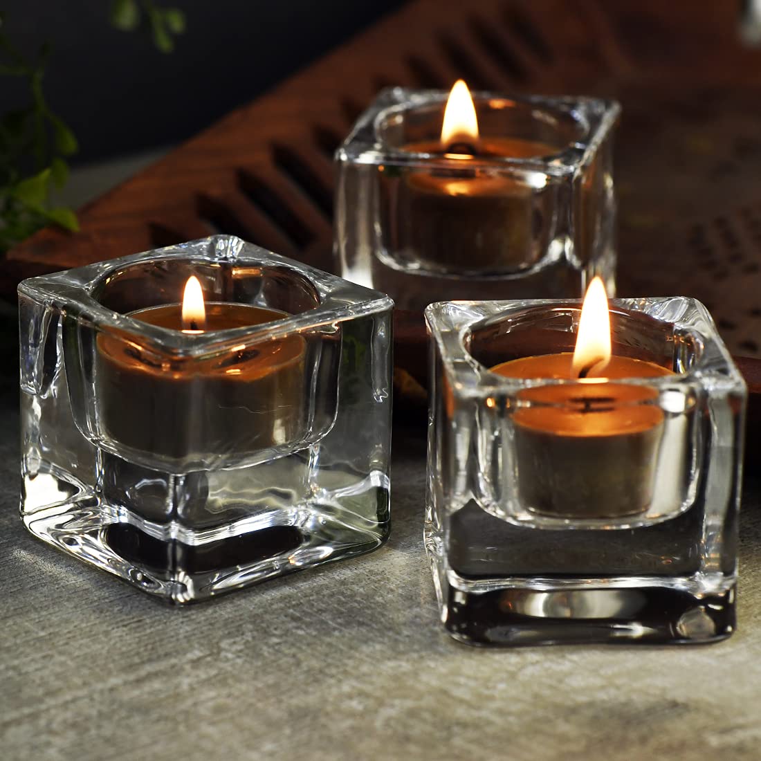DEYBBY Scented Tealight Candles, Long Lasting Soywax Tea Candle Used for All of Holders|Clear Cup|12 Counts|Up to 4 Hour Burn Time|Coffee