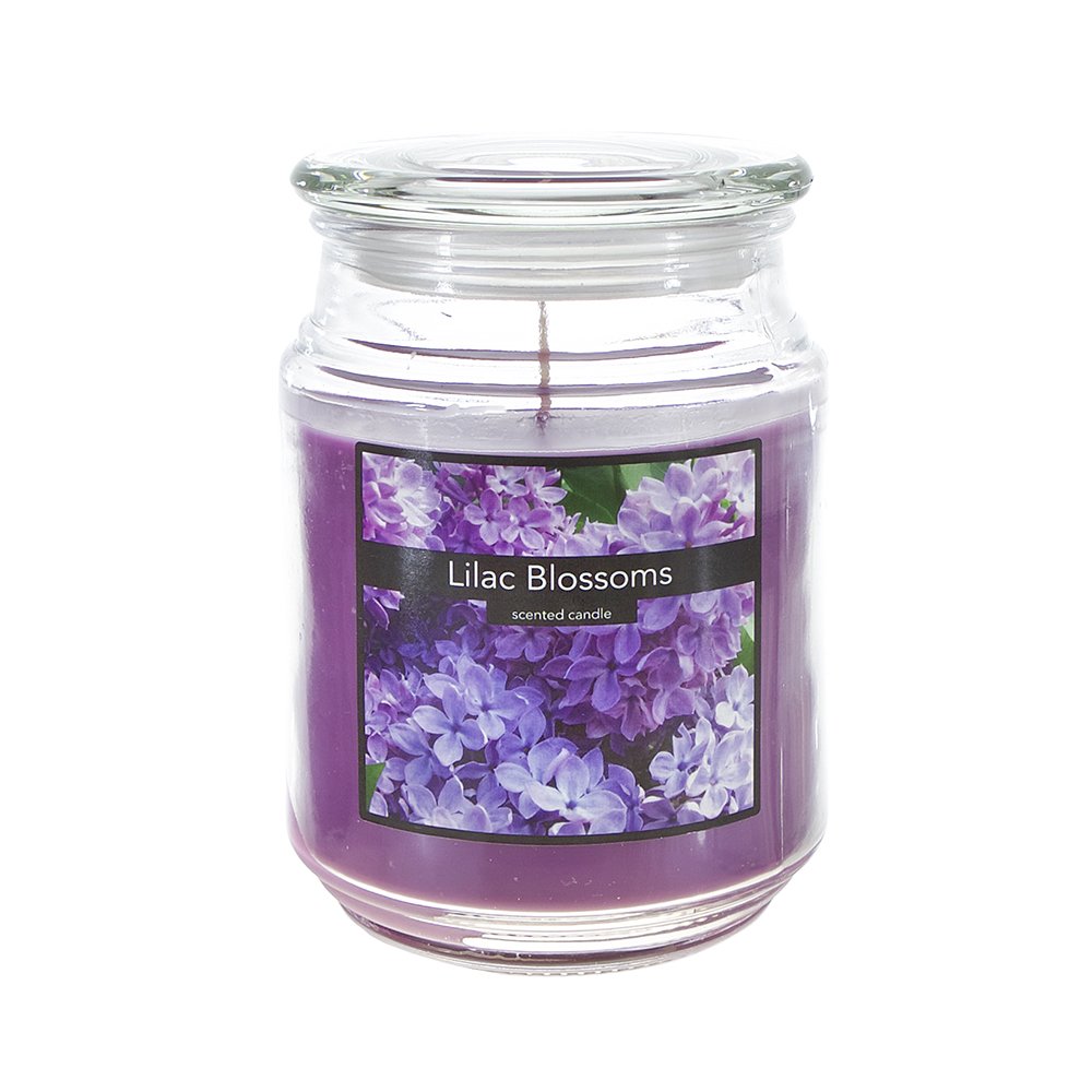 Scented 18 Ounce Glass Jar Container Candle - Lilac Blossom