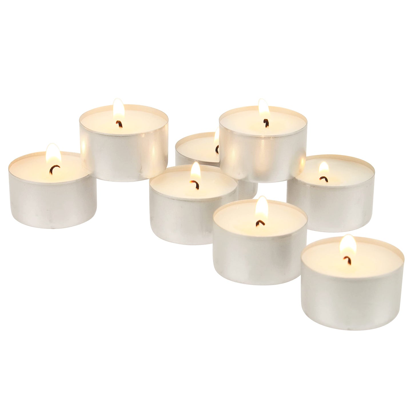 Stonebriar 200 Pack Unscented 8 Hour Extended Burn Time Tea Light Candles (Pack of 4, 800 Count Total)
