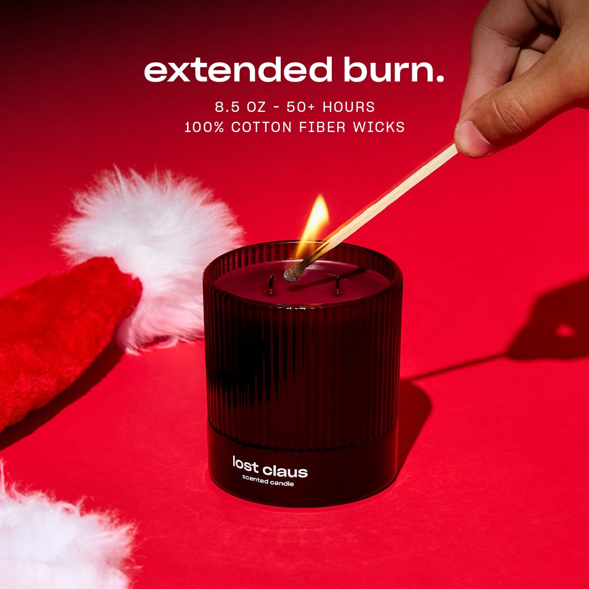 Lost Claus Scented Holiday Candle by Snif, Spicy, Gourmand, Woody Scent, 50+ Hours, 100% Cotton Fiber Wicks, Soy Wax Blend, Non-Toxic, Vegan, 8.5oz