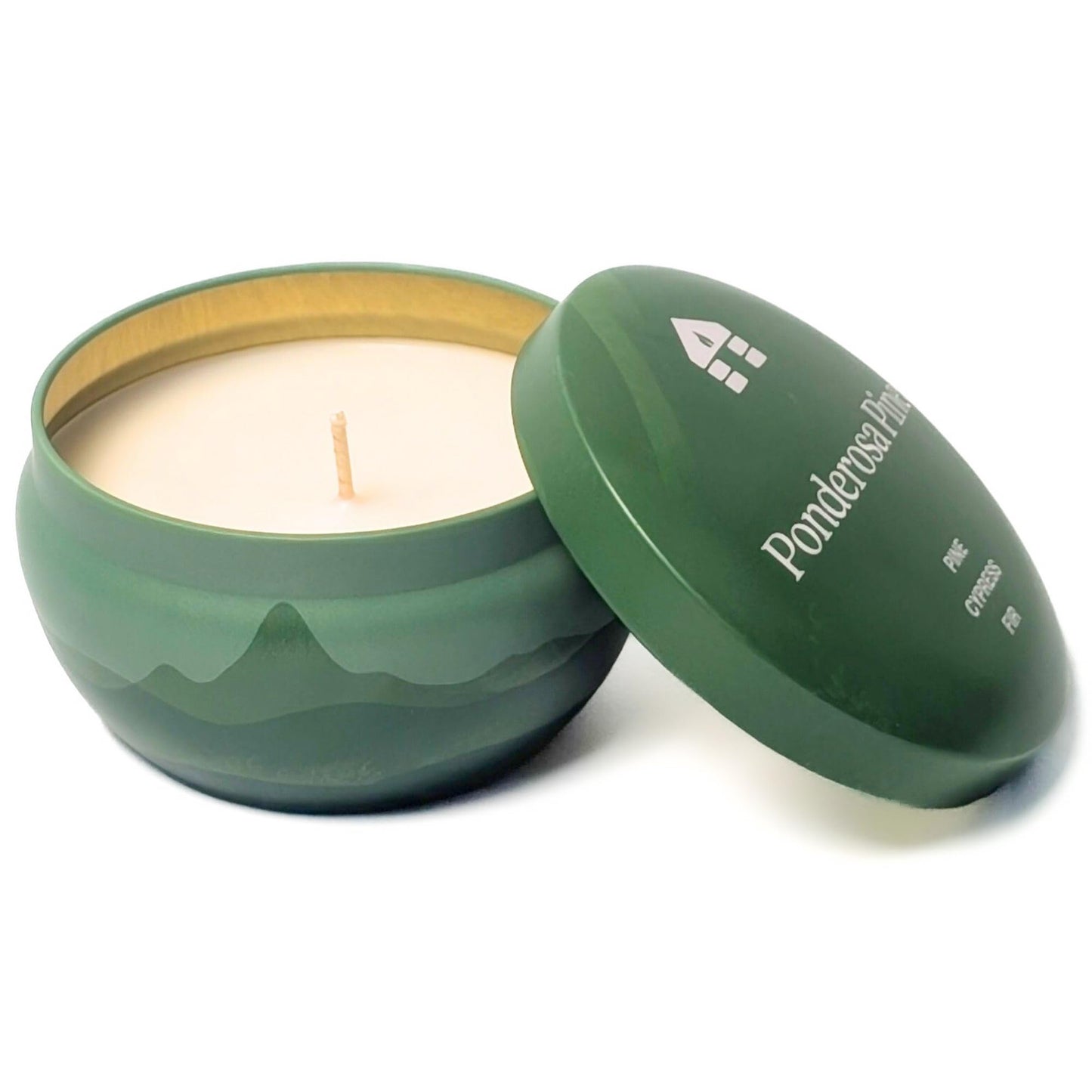 Bluecorn Aromática Scented Candle Tin, Ponderosa Pine, Pine, Cypress & Fir, Vegan Coconut Wax, Clean Burning & Long Lasting Christmas Tree Candle, Winter Home Decor, Gifts, American Made, 8 Oz