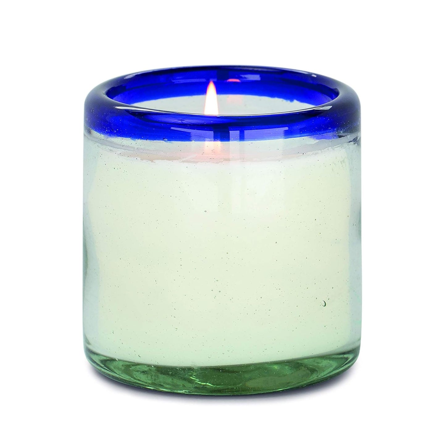 Paddywax La Playa, Salted Blue Agave Scented Candle in Reusable Hand-Blown Bubble Glass, Soy Wax Candle with Approx. 40 Hour Burn Time, Decorative Gift Candle for Home, Salted Blue Agave, 9 oz