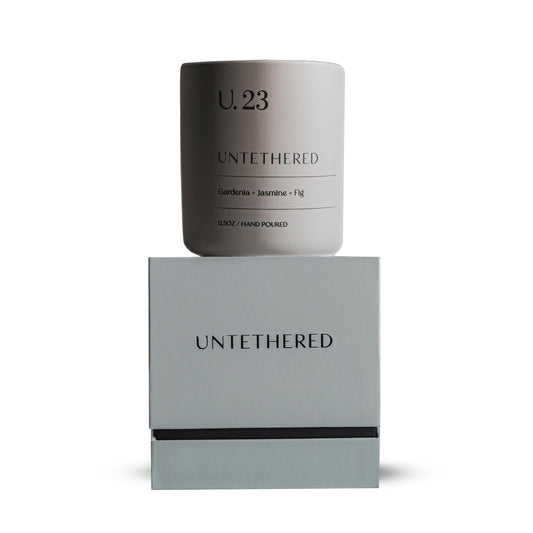 U.23 Luxury Scented Candle – Gardenia, Jasmine & Fig | Hand-Poured in USA with 100% Natural Coconut & Apricot Wax | Double Wick, Long-Lasting Aromatherapy Candle for Home, Gift & Relaxation (12.5 oz)